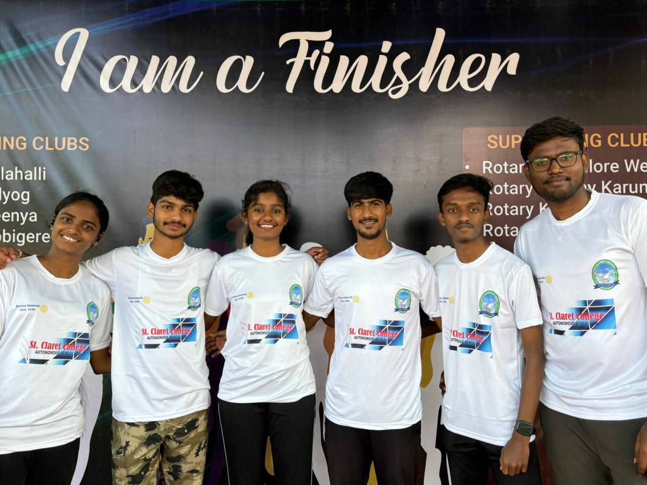 ISME UG Students actively participated in 'Run for Peace' Marathon Race organized by St.Claret College