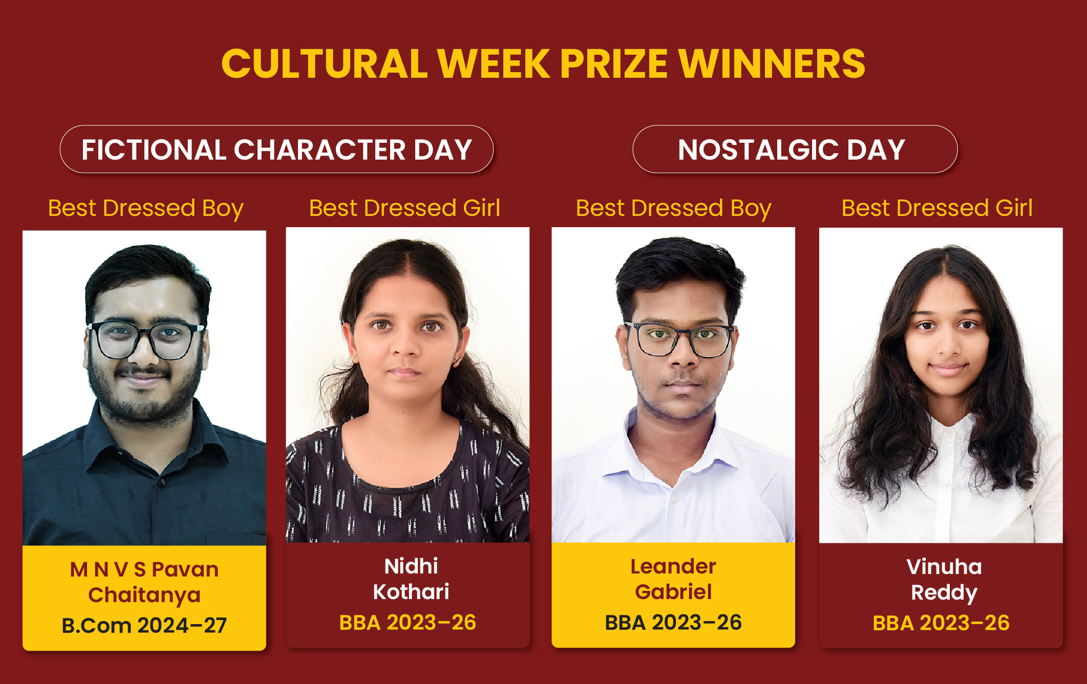 Cultural Week Prize Winners